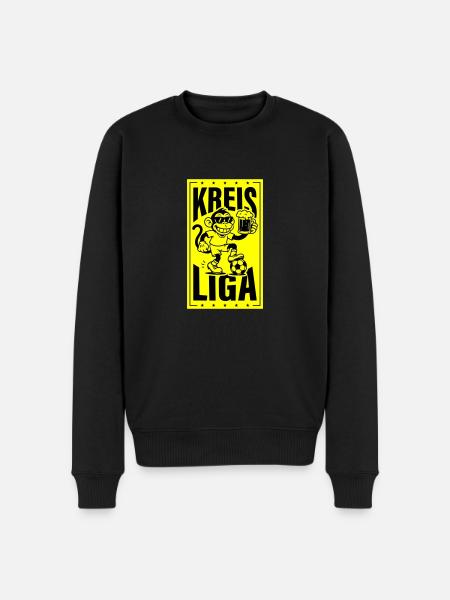 Kreisliga Fussball Affe - Männer Premium Bio Pullover - Schwarz