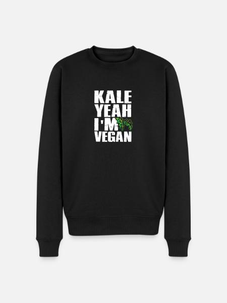 Kale Yeah I am Vegan - Men's Premium Organic Jumper - black