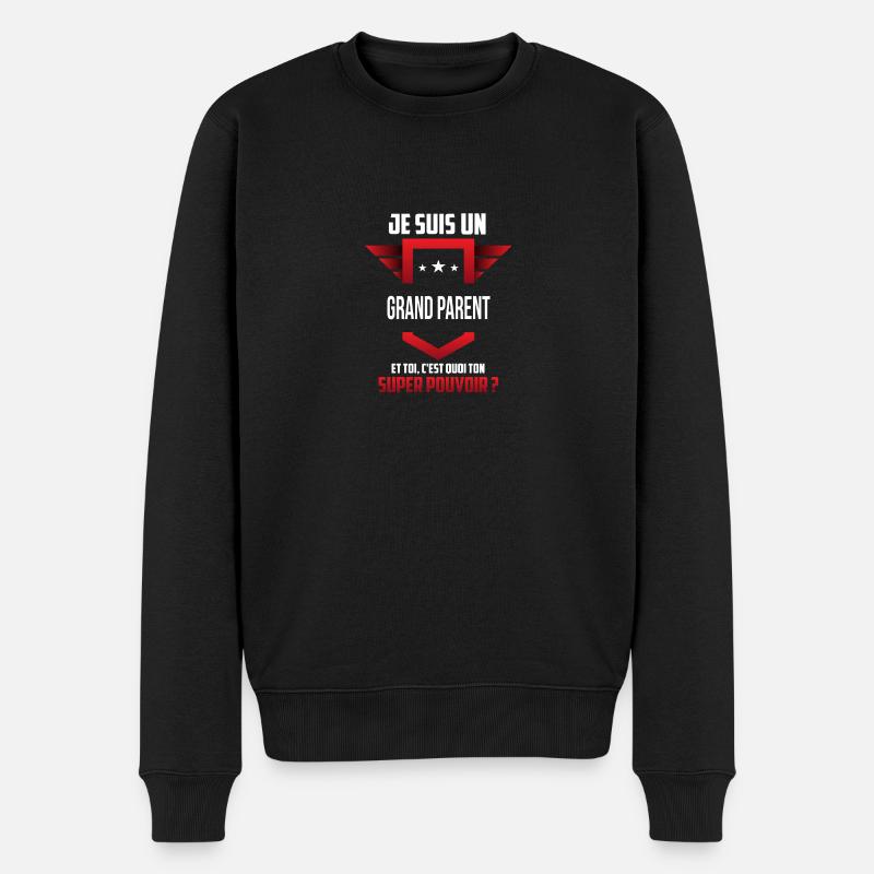 grand parent - Pull Premium bio Homme - noir