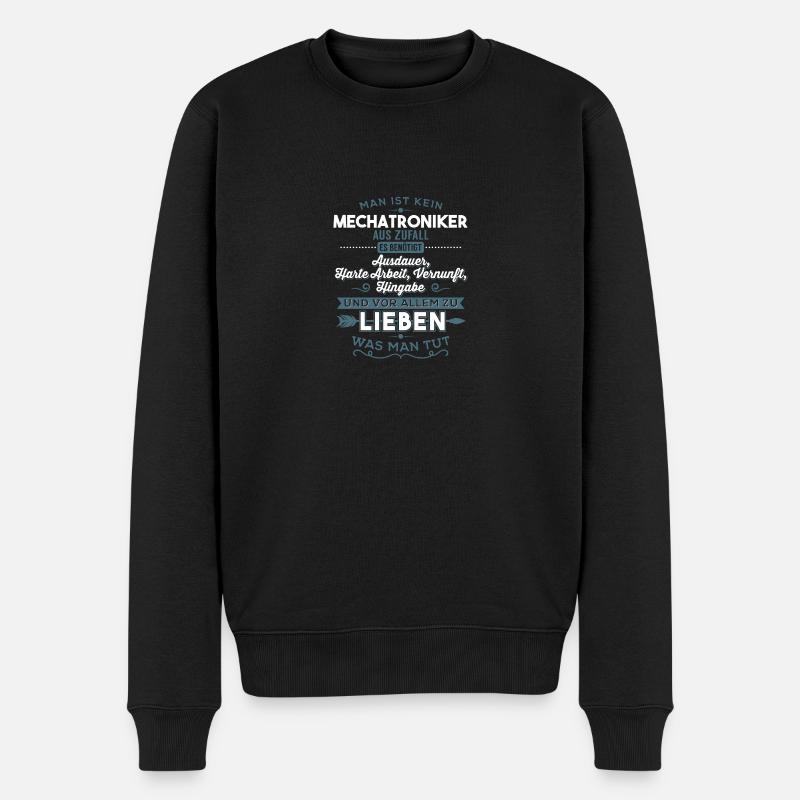 Lieben was man tut - Mechatroniker - Männer Premium Bio Pullover - Schwarz