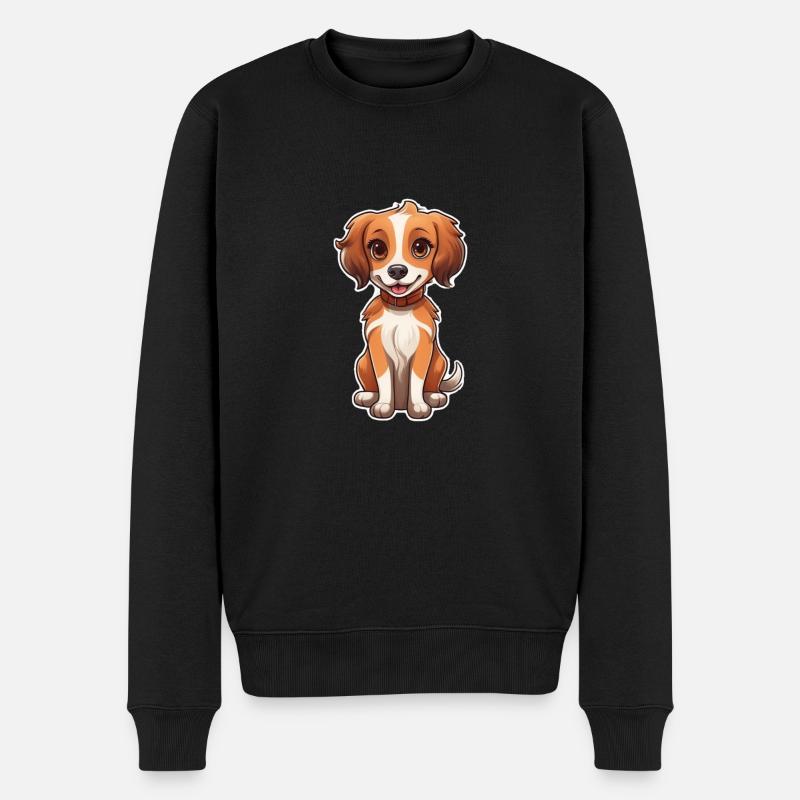 Dessin animé de chien 2 - Pull Premium bio Homme - noir
