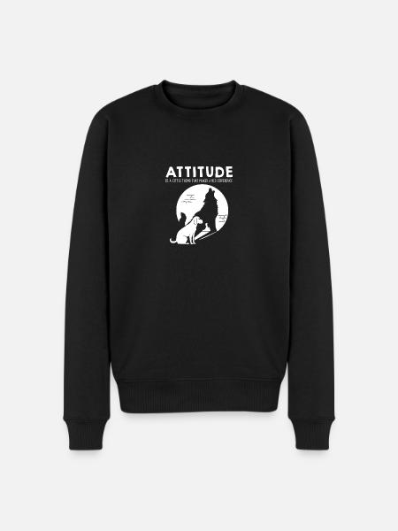 Attitude - Dog - Men's Premium Organic Jumper - black