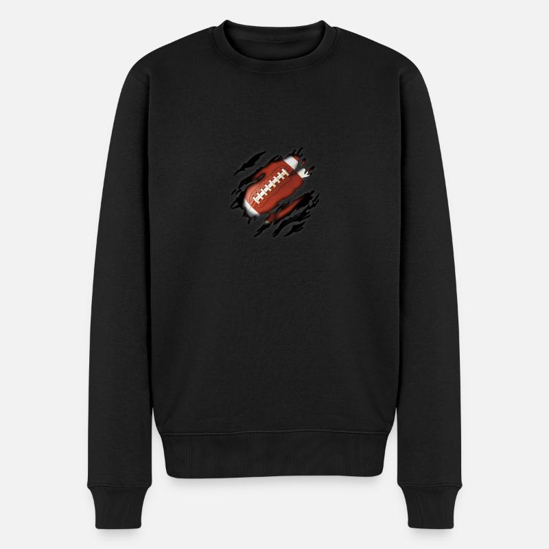 Football in mir - Männer Premium Bio Pullover - Schwarz