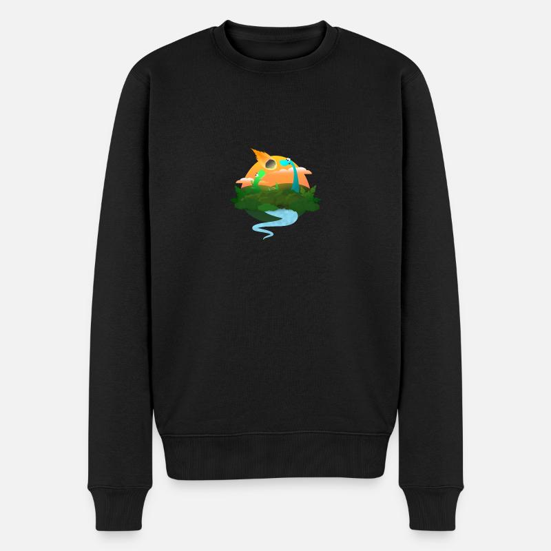 Dinopocalypse - Männer Premium Bio Pullover - Schwarz