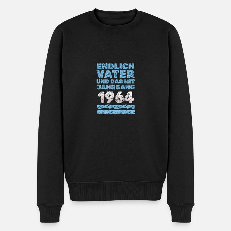 Vater 1964 - Männer Premium Bio Pullover - Schwarz