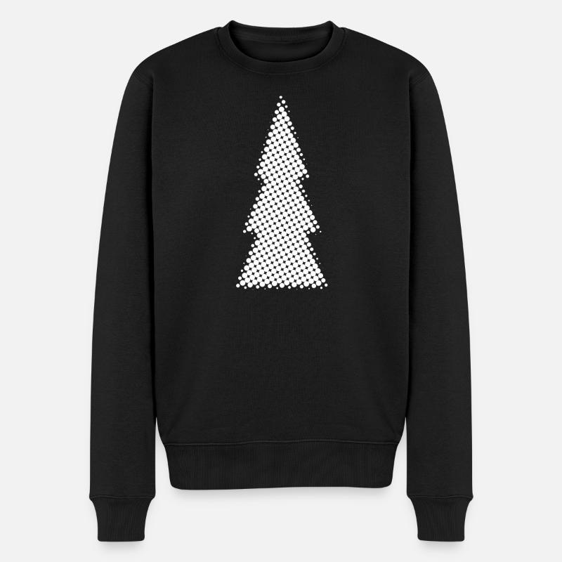 Silhouette du sapin de Noël - Pull Premium bio Homme - noir
