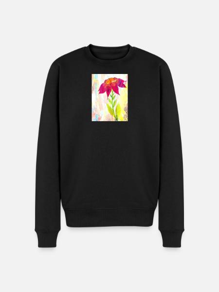 Une fleur - Pull Premium bio Homme - noir