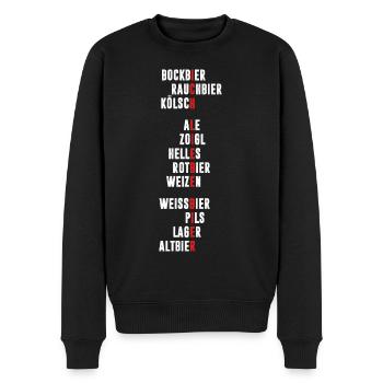Ich liebe Bier- Lustiges Bier Shirt - Männer Premium Bio Pullover - Schwarz - Vorne - Nico (187cm)