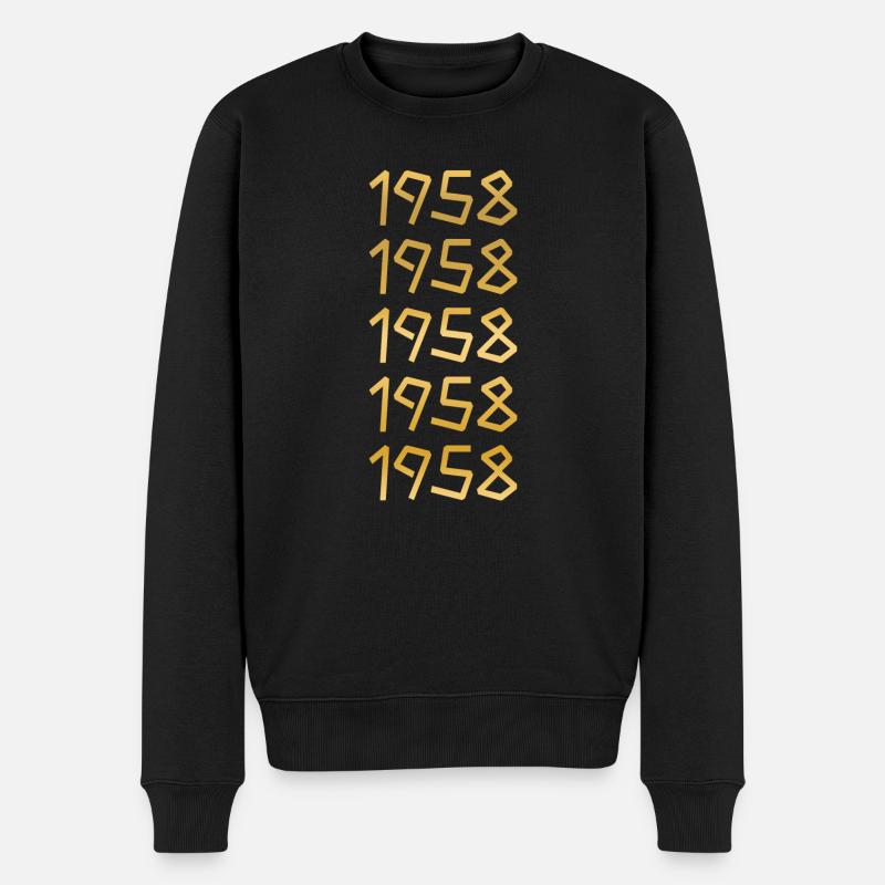 Né en 1958 - Pull Premium bio Homme - noir