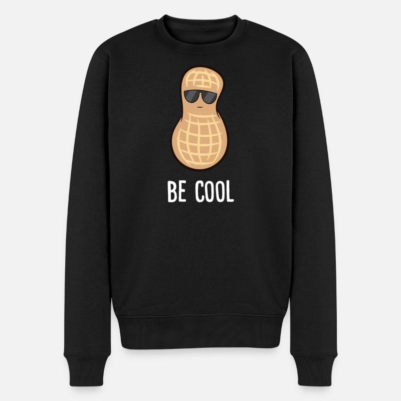 Cacahuète - Be Cool, sunglasses - Pull Premium bio Homme - noir
