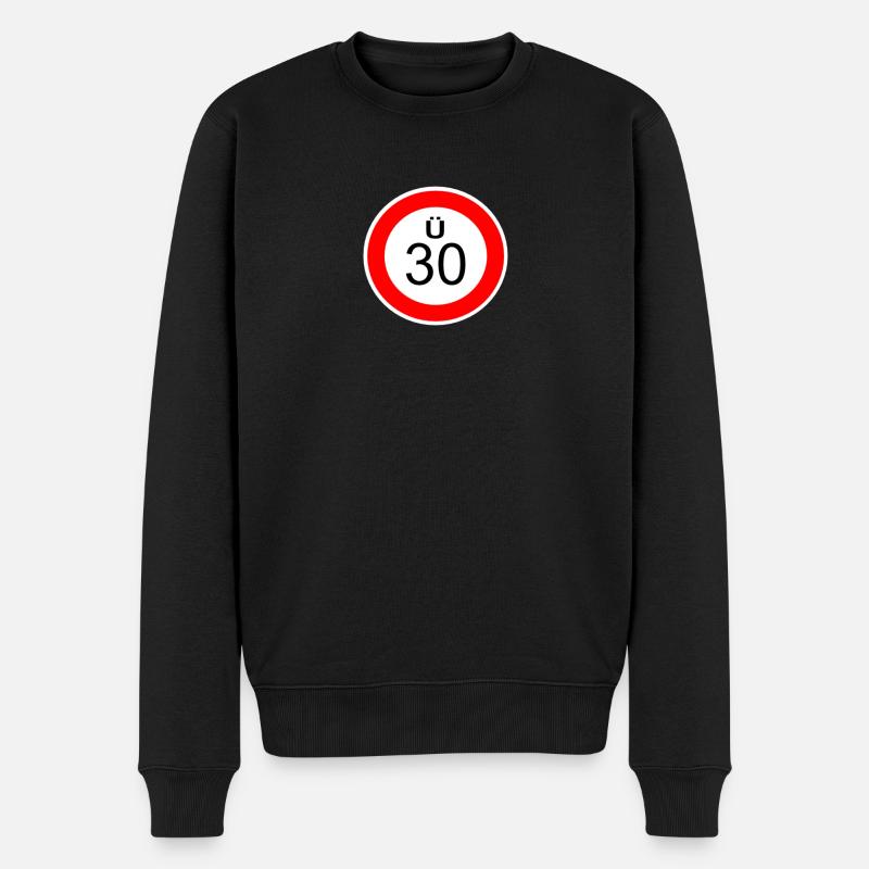Ü30 - Männer Premium Bio Pullover - Schwarz