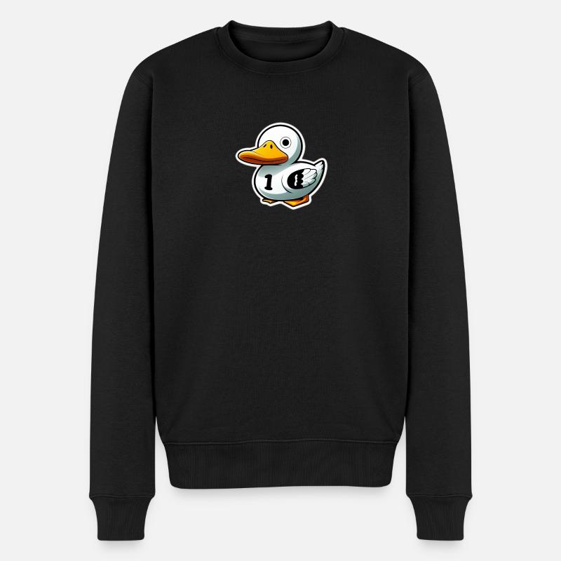 Quietscheentchen - Männer Premium Bio Pullover - Schwarz