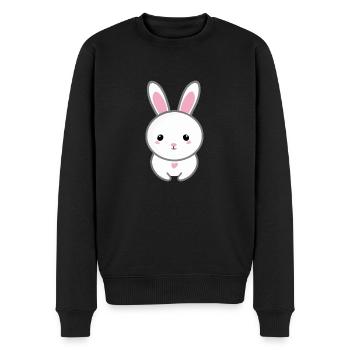 Lapin mignon - Pull Premium bio Homme - noir - Devant - Nico (187cm)