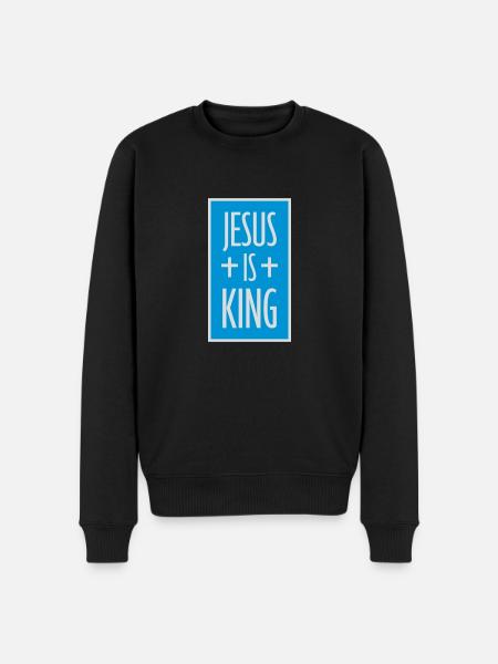 jesus is king quote - Men's Premium Organic Jumper - black