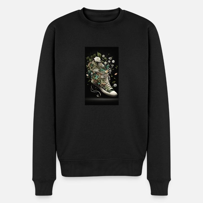 Schuh - Männer Premium Bio Pullover - Schwarz