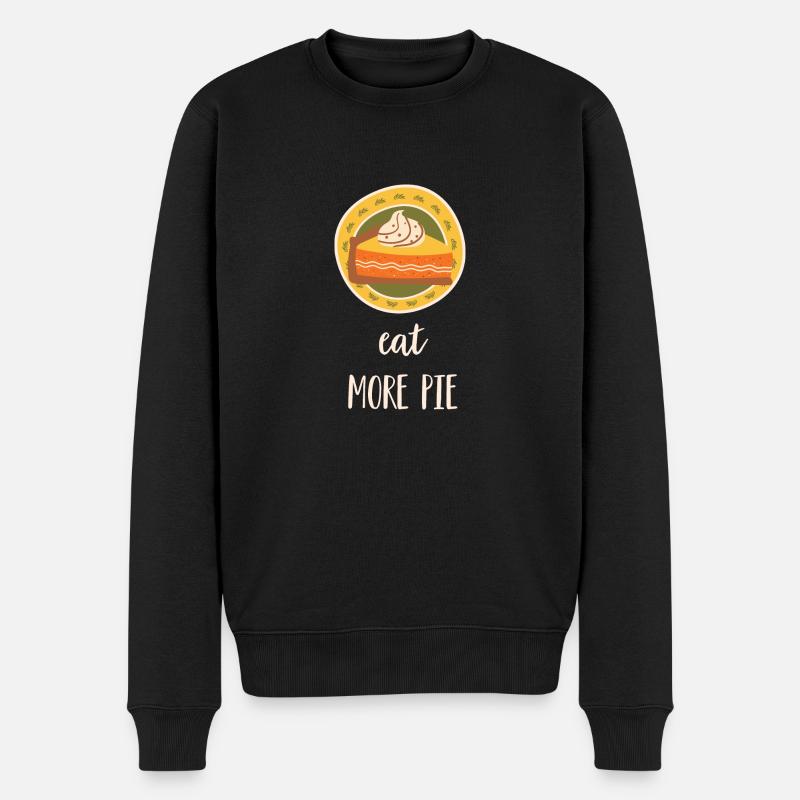 Kuchen Essen Herbst Kürbis - Männer Premium Bio Pullover - Schwarz