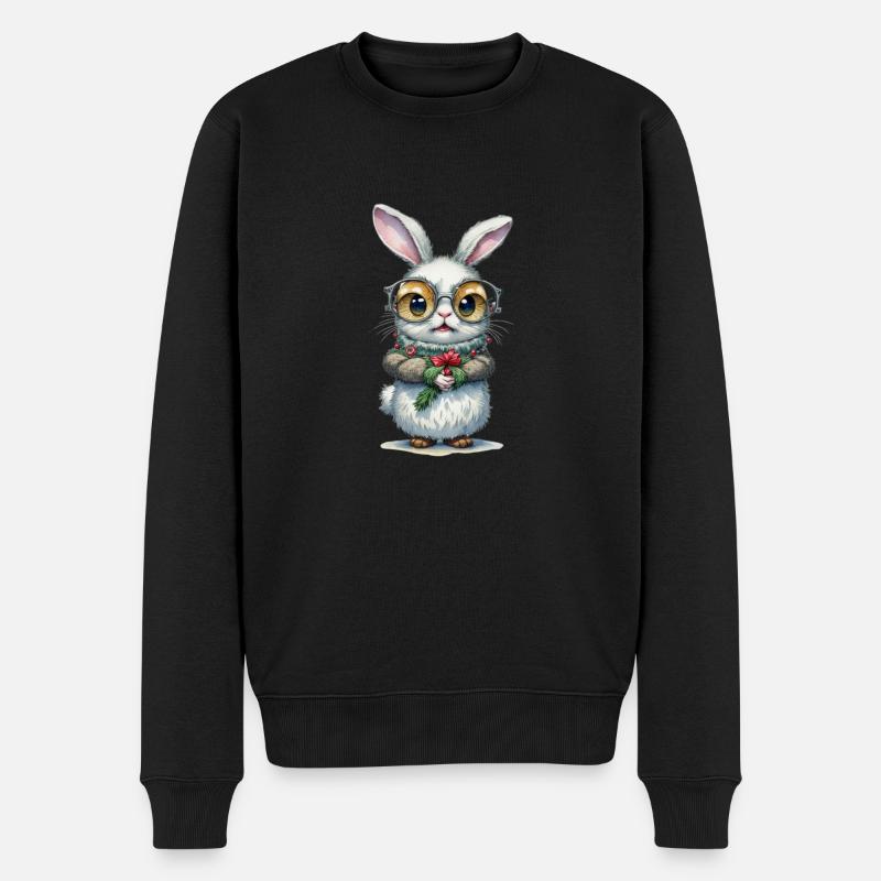 Lapin de Noël - Pull Premium bio Homme - noir