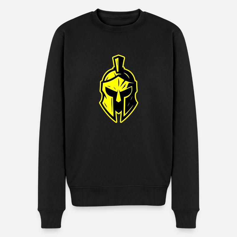Spartaner Gladiator Helm Sparta - Männer Premium Bio Pullover - Schwarz