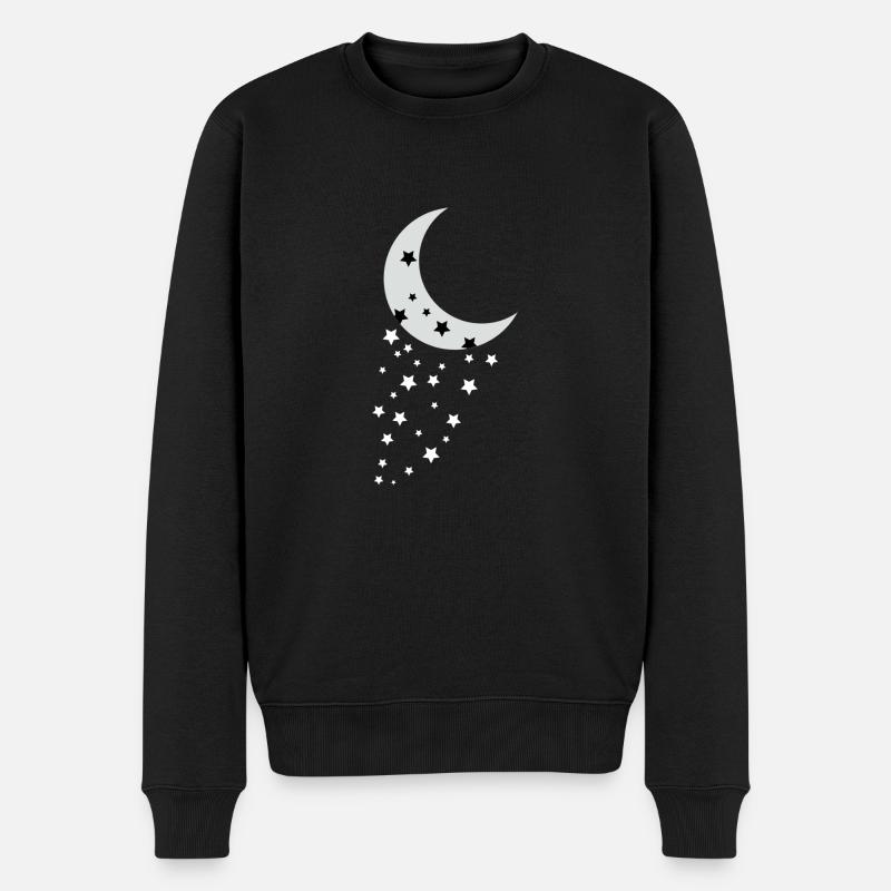 lune et étoiles - Pull Premium bio Homme - noir