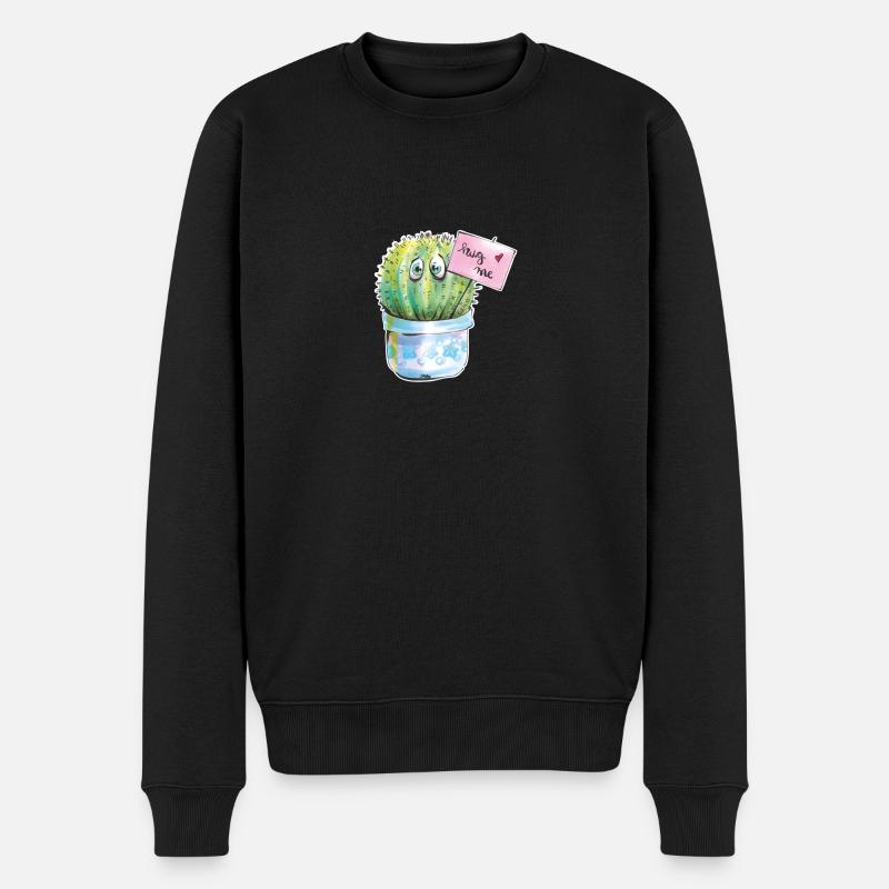 hug me - Männer Premium Bio Pullover - Schwarz