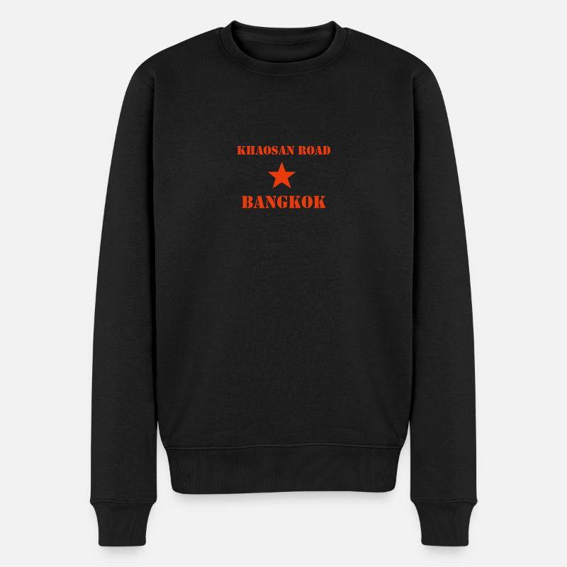 Bangkok - Männer Premium Bio Pullover - Schwarz