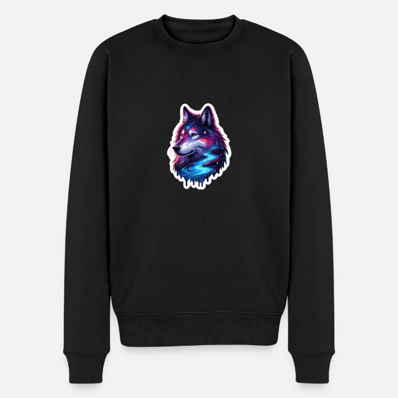 Wolve céleste - Pull Premium bio Homme - noir