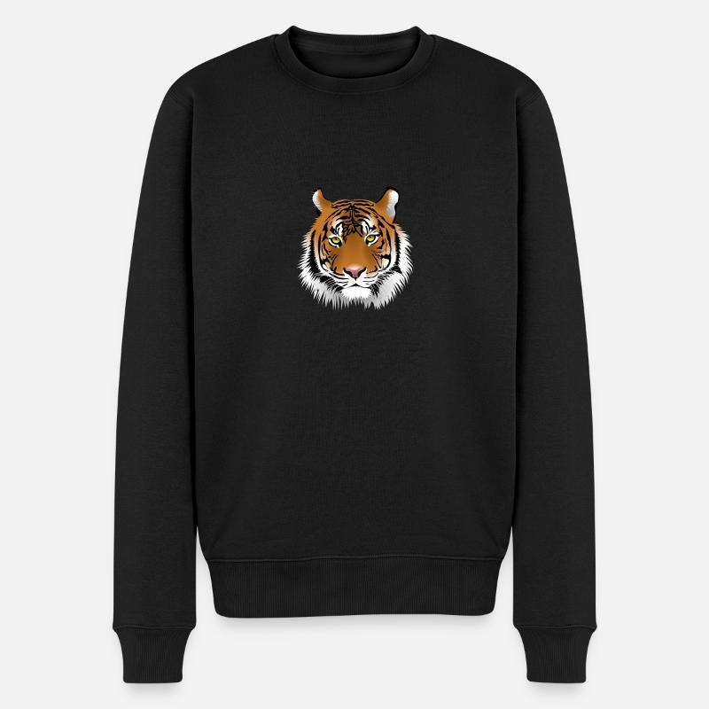 tête de tigre - Pull Premium bio Homme - noir