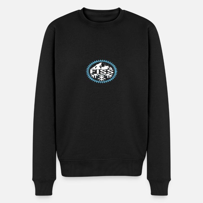 FISS Winter Berge - Männer Premium Bio Pullover - Schwarz