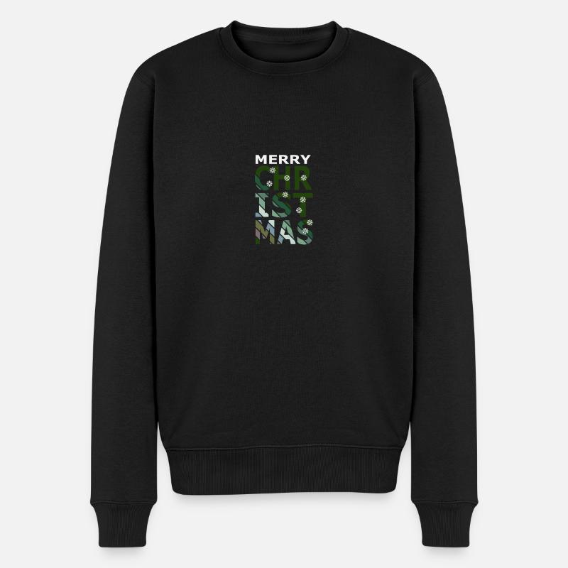Weihnachtsbaum Weihnachten Tannenbaum Xmas - Männer Premium Bio Pullover - Schwarz