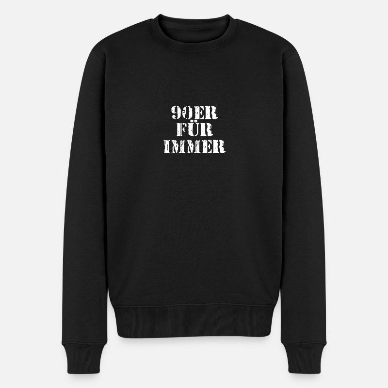 90ER FÜR IMMER - Männer Premium Bio Pullover - Schwarz