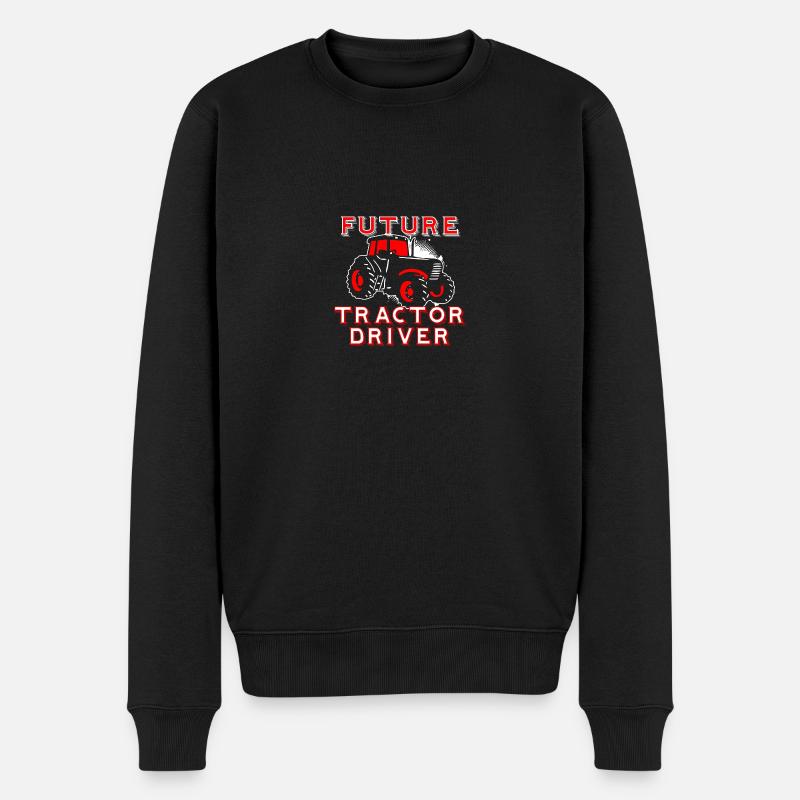 FUTURE TRACTOR DRIVER - Männer Premium Bio Pullover - Schwarz