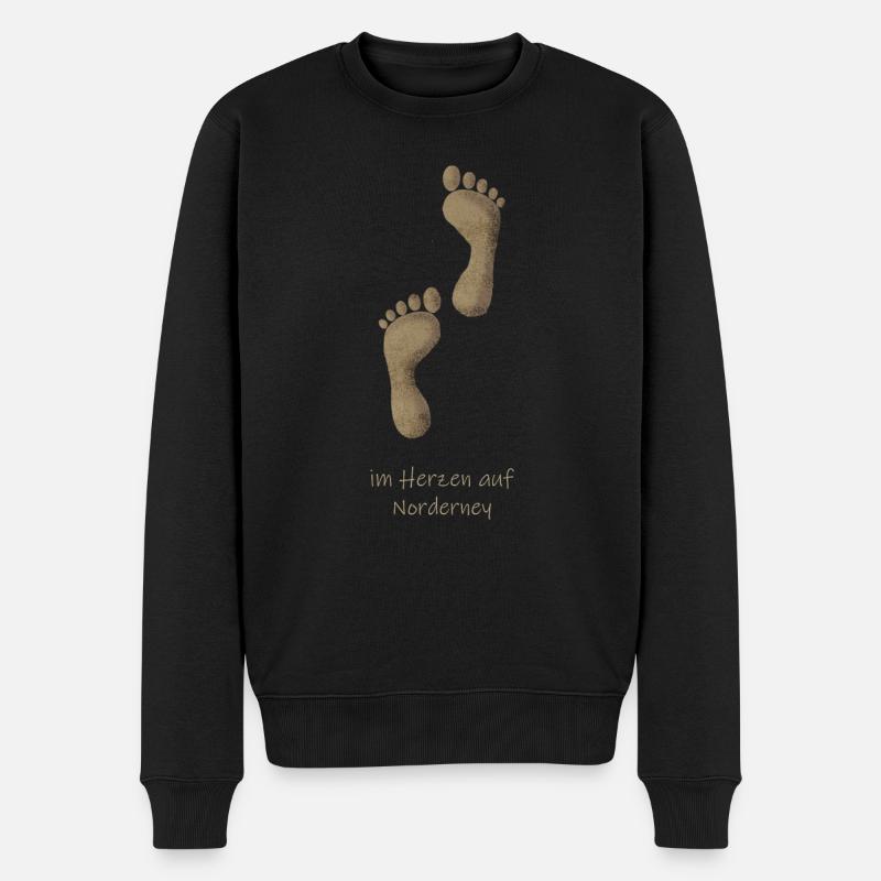 Norderney Sand - Männer Premium Bio Pullover - Schwarz