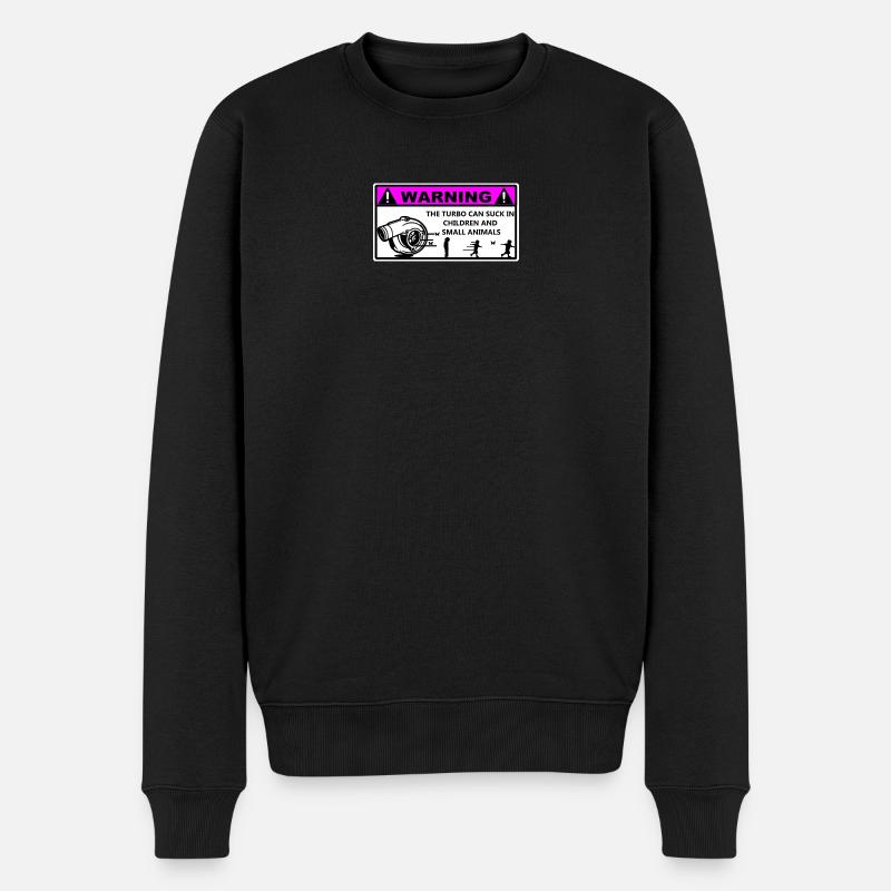 Turbo Warning Kids - Männer Premium Bio Pullover - Schwarz