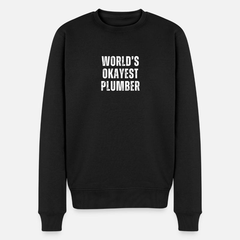 Drôle plombier clé à pipe blague travail - Pull Premium bio Homme - noir