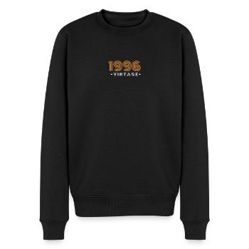 1996 Vintage Meilenstein Retro - Männer Premium Bio Pullover - Schwarz - Vorne - Nico (187cm)