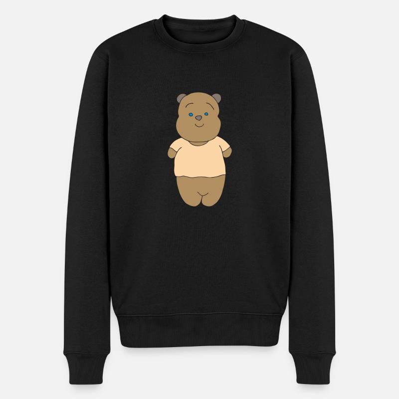 teddybär - Männer Premium Bio Pullover - Schwarz