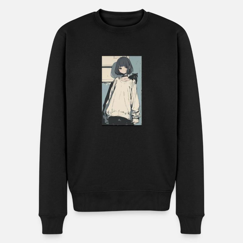 SWS ANIME - Pull Premium bio Homme - noir