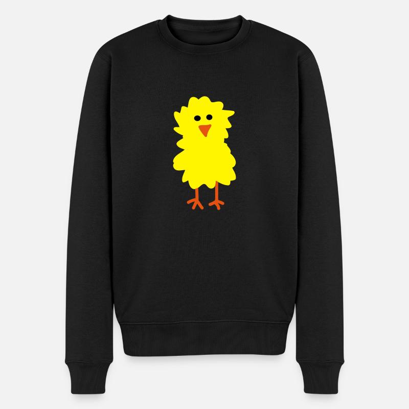 Küken - Männer Premium Bio Pullover - Schwarz