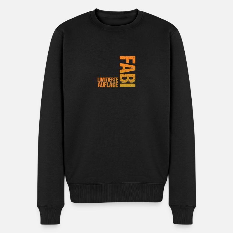 Fabian - Männer Premium Bio Pullover - Schwarz