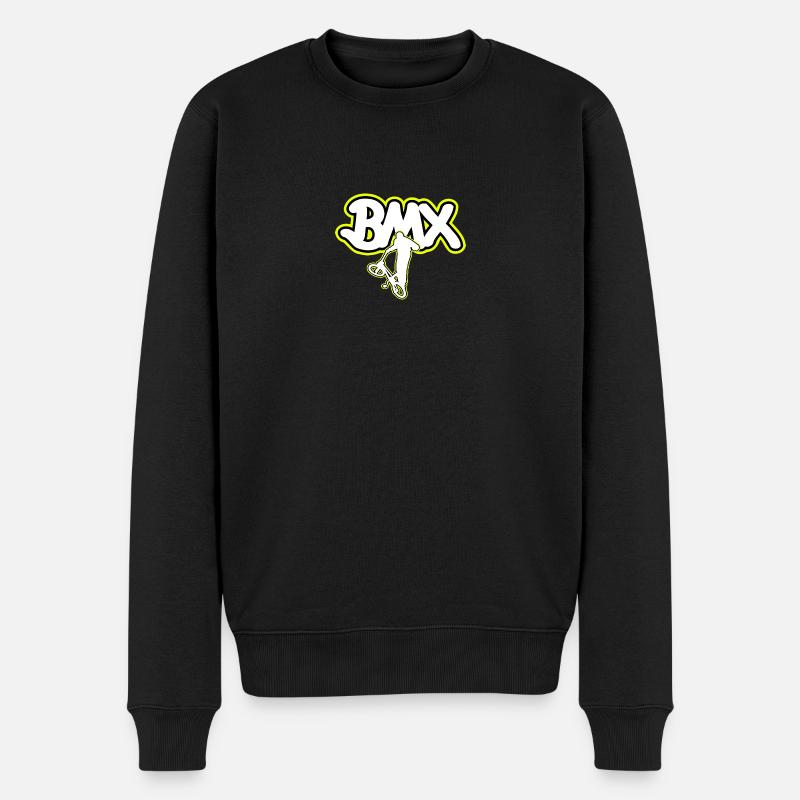 BMX Logo jaune - Pull Premium bio Homme - noir