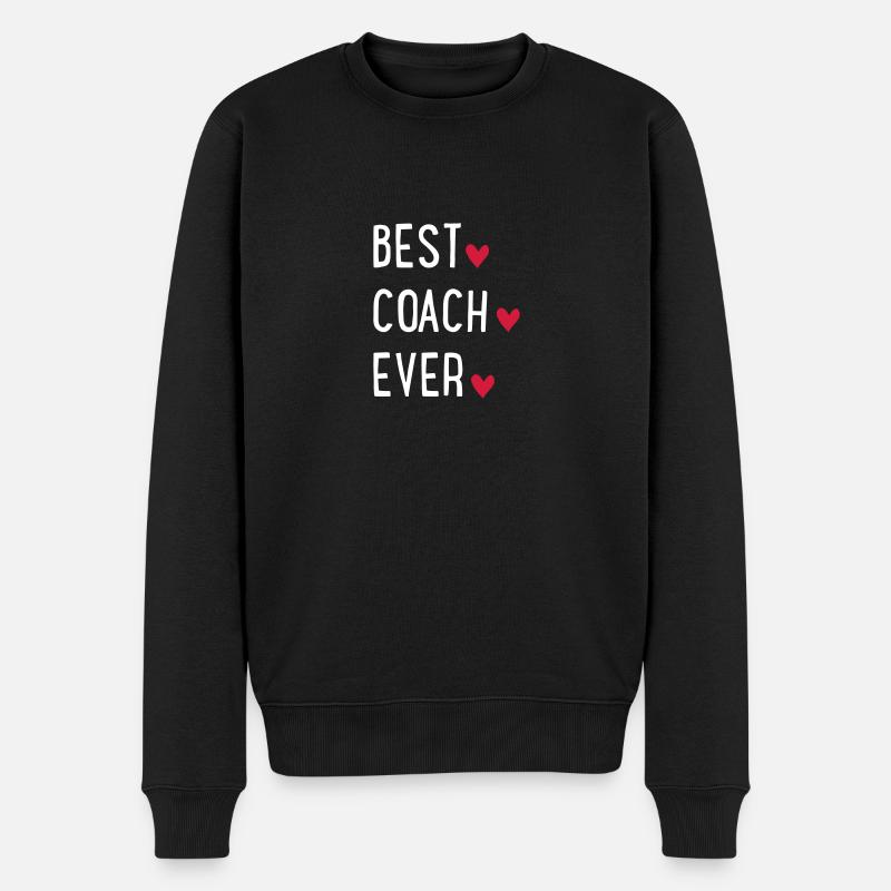 Best Coach ever - Männer Premium Bio Pullover - Schwarz