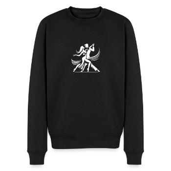 Tanzendes Paar - Männer Premium Bio Pullover - Schwarz - Vorne - Nico (187cm)