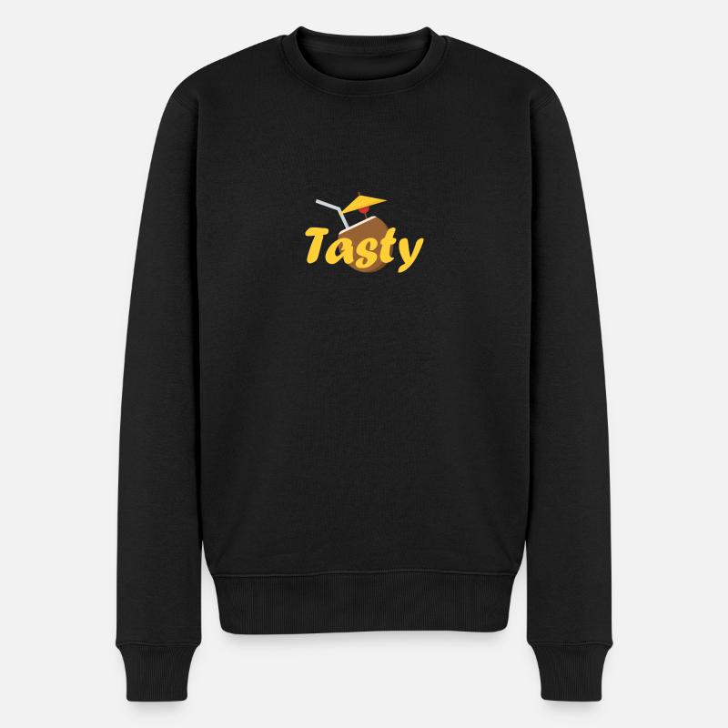 Tasty - Männer Premium Bio Pullover - Schwarz