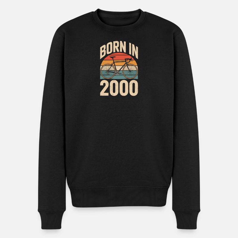 Cyclisme rétro né en 2000 - Pull Premium bio Homme - noir