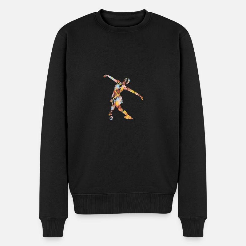 Eiskunstlauf - Männer Premium Bio Pullover - Schwarz
