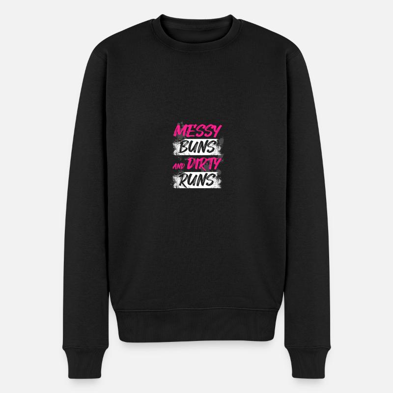 Messy buns Schlammlauf Mud Run Muddy Race - Männer Premium Bio Pullover - Schwarz