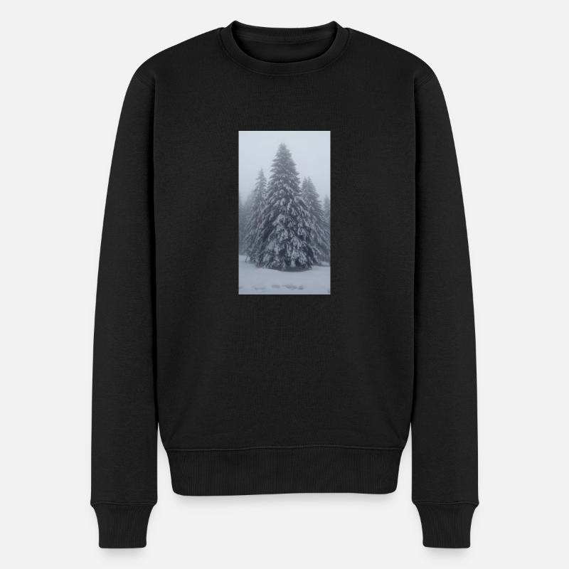 Sapin dans la neige - Pull Premium bio Homme - noir