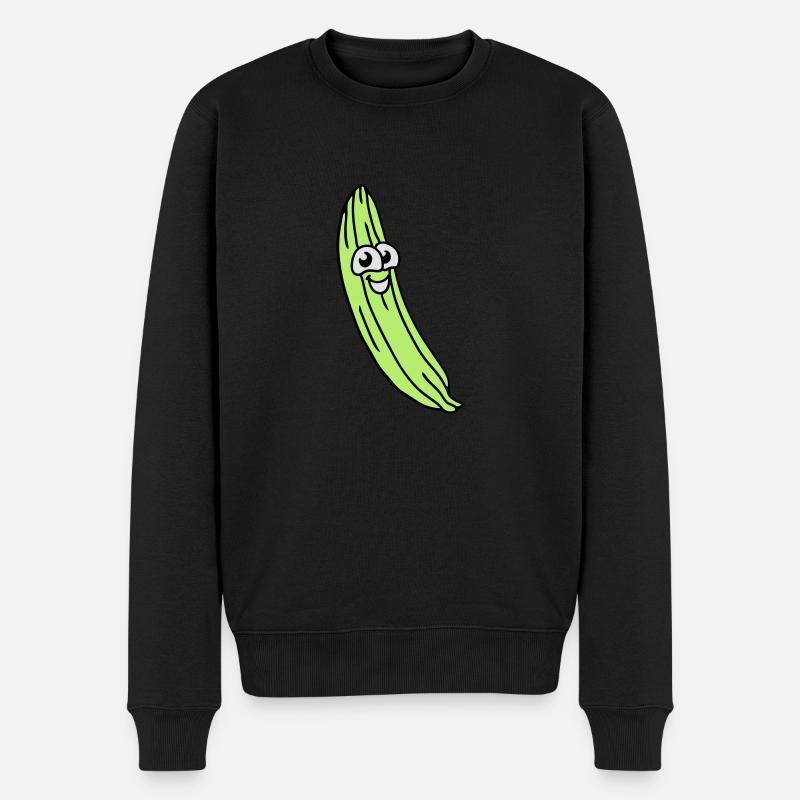 süße Gurke - Männer Premium Bio Pullover - Schwarz
