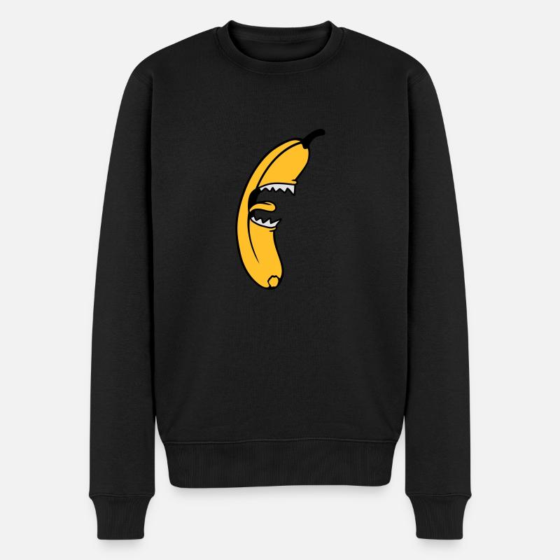 Evil Monster Banana - Männer Premium Bio Pullover - Schwarz