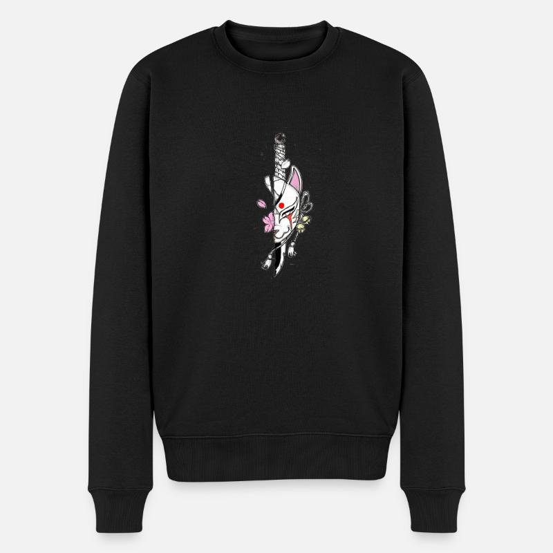 Masque Kitsune - Pull Premium bio Homme - noir